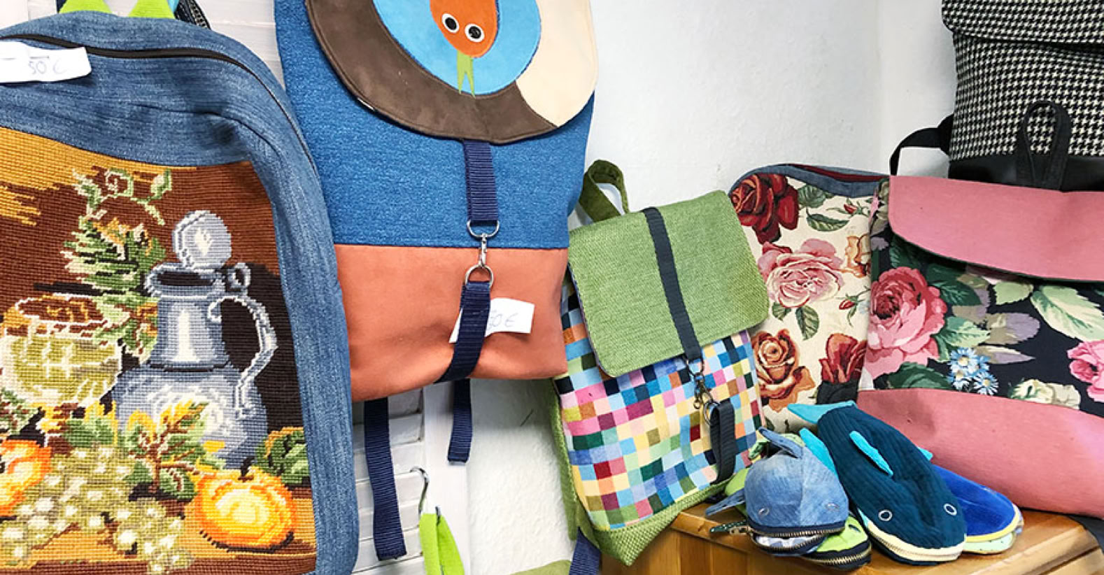 Rucksäcke und fischige Taschen – Upcycling  der Frauenzimmer